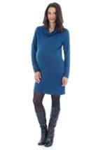 Women's Everly Grey 'marina' Cowl Neck Maternity Sweater Dress
