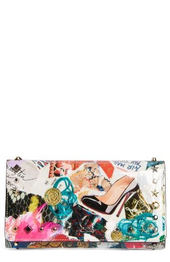 Women's Christian Louboutin Macaron Trash Print Leather Wallet -