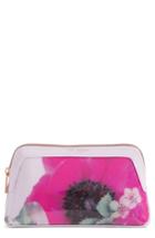 Ted Baker London Itzel Neon Poppy Cosmetics Case, Size - Nude Pink