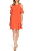 Women's Halogen Cold Shoulder Dress - Orange