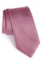 Men's Brioni Neat Silk Tie, Size - Red