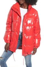 Women's Calvin Klein Jeans Glossy Puffer Jacket - Red