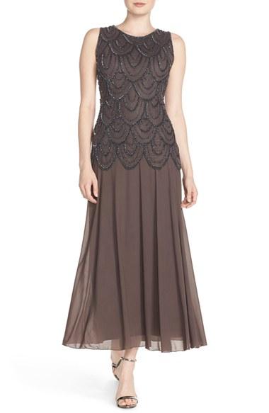 Women's Pisarro Nights Beaded Mesh Gown