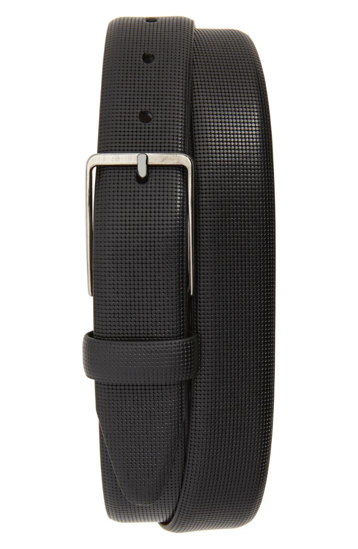 Men's Johnston & Murphy Mini Embossed Leather Belt