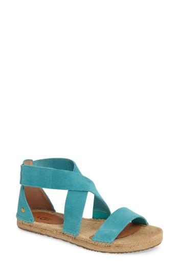 Women's Ugg Mila Espadrille Flat Sandal M - Blue
