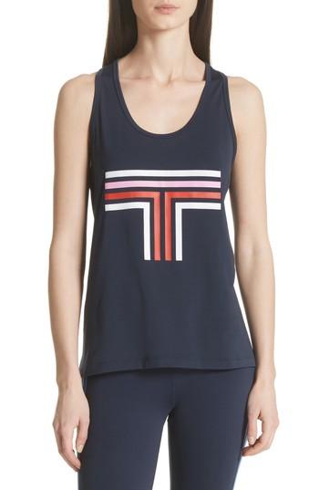 Women's Tory Sport Graphic Mesh Back Tank - Blue
