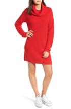 Women's Bp. Cowl Neck Sweater Dress, Size - Red