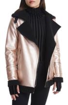 Women's Afrm Ophelia Oversize Faux Shearling Jacket - Beige