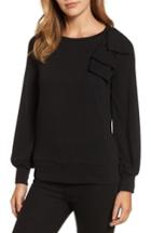 Women's Halogen Bow Knit Sweatshirt - Black