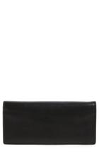 Women's Skagen Slim Vertical Leather Wallet - Black