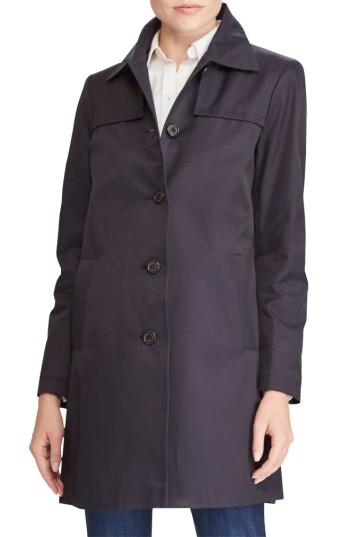 Women's Lauren Ralph Lauren A-line Trench Coat - Blue