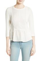 Women's Rebecca Taylor Mixed Media Top - White