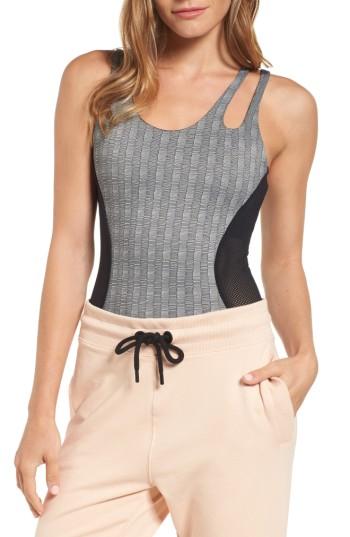 Women's Ivy Park Jacquard Block Bodysuit - Grey