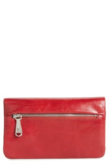 Women's Hobo West Calfskin Leather Wallet - Red