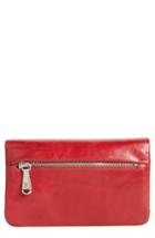 Women's Hobo West Calfskin Leather Wallet - Red