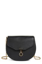 Louise Et Cie 'jael' Suede & Leather Shoulder Bag - Black