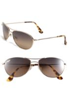 Women's Maui Jim Baby Beach 56mm Polarizedplus2 Aviator Sunglasses - Gold/ Tortoise