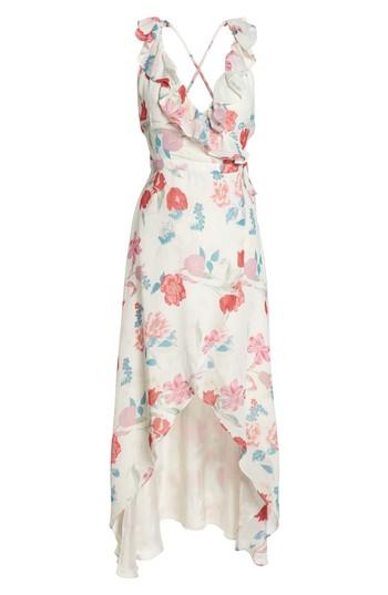 Women's Bb Dakota Rsvp High/low Wrap Dress - Ivory