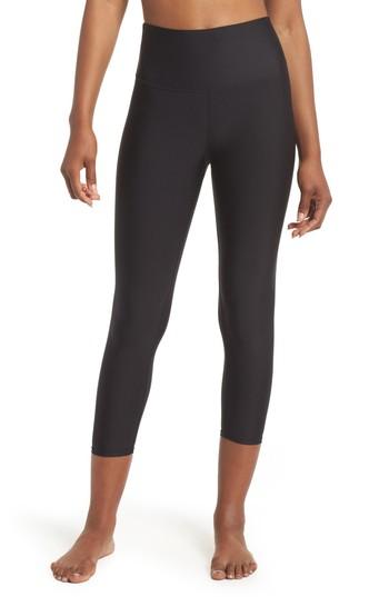 Women's Alo Airbrush Tech Lift High Waist Capris - Black