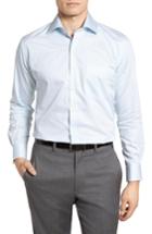 Men's Peter Millar Sand Dollar Shore Microcheck Sport Shirt - Blue