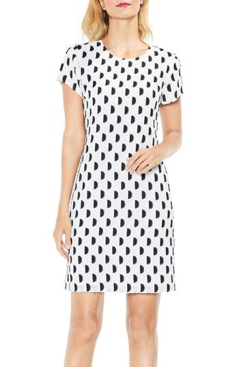 Women's Vince Camuto Graphic Clip Dot Shift Dress - White