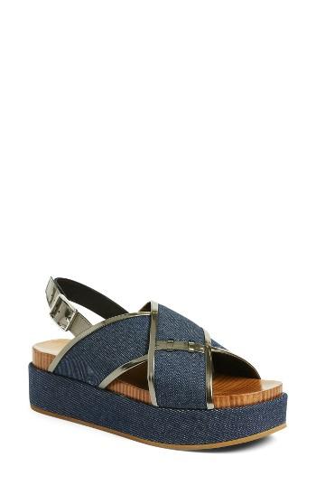 Women's Alberto Fermani Daria Platform Sandal M - Blue