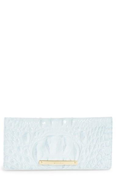 Women's Brahmin 'ady' Croc Embossed Continental Wallet - Black