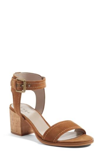 Women's Hinge Dylan Block Heel Sandal .5 M - Brown