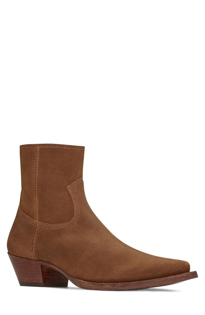Men's Saint Laurent Lukas Zip Boot Us / 41eu - Brown