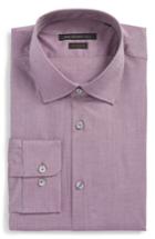Men's John Varvatos Star Usa Regular Fit Stretch Dobby Dress Shirt R - Purple