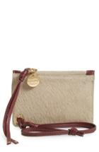 Women's See By Chloe Genuine Calf Hair Passport Holder & Leather Card Case - Grey