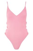 Women's Topshop Twist Side Swimsuit Us (fits Like 0) - Pink