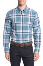 Men's Tommy Bahama Plaid Palma Sport Shirt - Blue