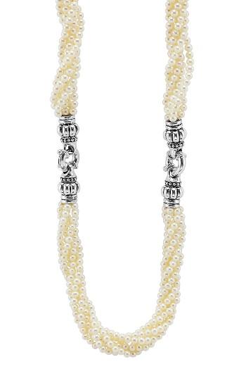 Women's Lagos Luna Pearl Convertible Bracelet & Necklace