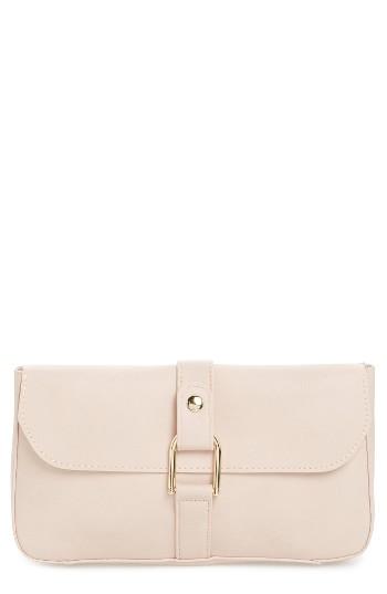 Emperia Faux Leather Lock Clutch - Pink