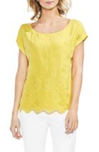 Women's Vince Camuto Scalloped Eyelet Top - Yellow