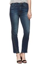 Women's Paige Transcend Vintage - Jacqueline High Waist Crop Straight Leg Jeans - Blue