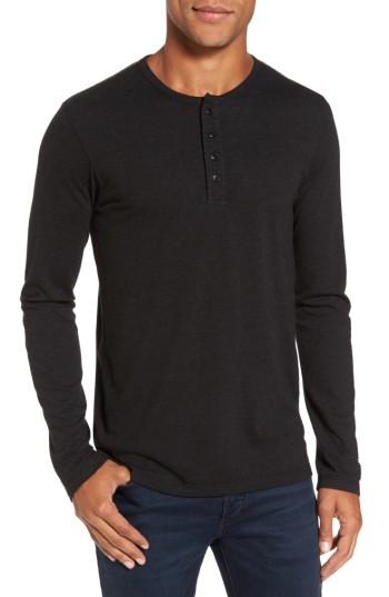 Men's Goodlife Long Sleeve Henley - Black