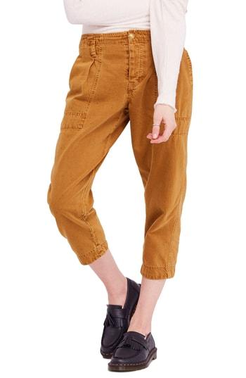 Women's Free People Crop Chinos - Brown