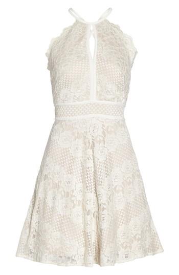 Women's Morgan & Co. Lace Halter Dress - Ivory