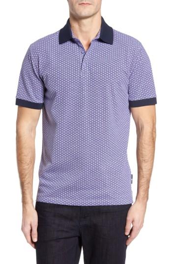 Men's Stone Rose Honeycomb Pique Polo (s) - Purple