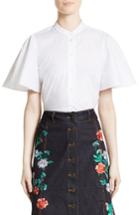 Women's Kate Spade New York Flutter Sleeve Poplin Top - White