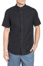 Men's Allsaints Huntington Regular Fit Short Sleeve Sport Shirt, Size - Blue