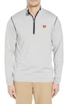 Men's Cutter & Buck Meridian - Cincinnati Bengals Regular Fit Half Zip Pullover - Black