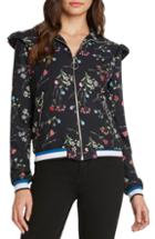 Women's Willow & Clay Floral Track Jacket - Black
