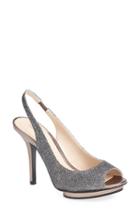 Women's Pelle Moda 'rivka' Open Toe Platform Slingback Sandal M - Grey