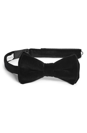 Men's Eton Velvet Bow Tie, Size - Black