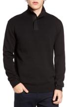 Men's French Connection Quarter Zip Sweater - Black