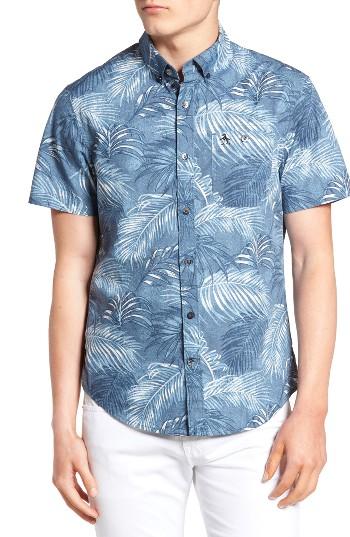 Men's Original Penguin Heritage Slim Fit Fern Print Poplin Shirt