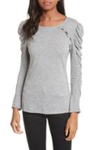 Women's Rebecca Taylor Ruffled Jersey Top - Blue